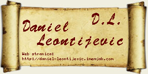 Daniel Leontijević vizit kartica